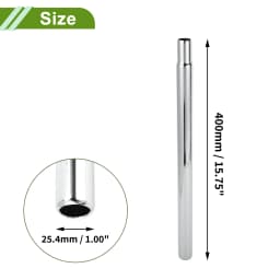 X Autohaux Bike Seat Posts 25.4/27.2/28.6/31.8mm Durable Universal Saddle Post Seat Tube Black Steel Length 200/250/300/350mm