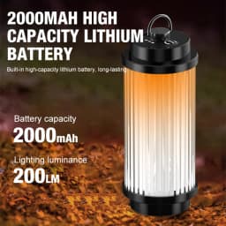 3000mAh 38-KT 38 Light 38 Explore USB Rechargeable Camping Lanterns Outdoor Tent Lamp Powerful Mini LED Flashlights Camp Light