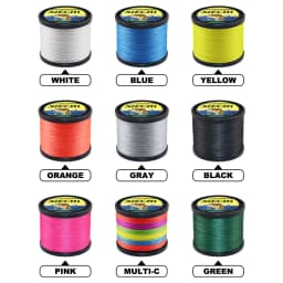 SIECHI X4 Strong 300M 500M 1000M 4 Strand Weaves PE Braided Fishing Line Multifilament Braid Wire 12LB 20LB 30LB 43LB 65LB 83LB