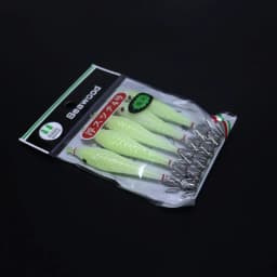 5PCS/bag 6cm7cm9cm Artificial Fluorescent Fishing Lures Squid Hook Cuttlefish Jigs Bait Spinnerbait Wood Shrimps Sea Fishing