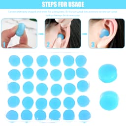 30pcs Silicone Ear Plugs Reusable Silicone Earplugs for Sleeping Swimming Studying Flying Noise Reduction Flexible Ear Plugs