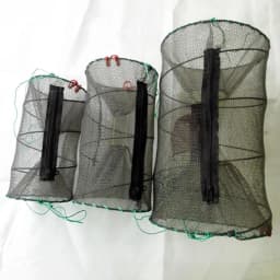 1Pcs Collapsible Steel Wire Nylon Net Fish Cage Mesh Fine Trap For Crab Shrimp And Crayfish Fishing Tackle Outdoor Enthusiasts