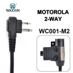 WADSN Military Tactical U94 PTT 7.0 Plug Headset Adapter For COMTAC Earmor Baofeng Kenwood Walkie Talkie Radio Motorola Midland