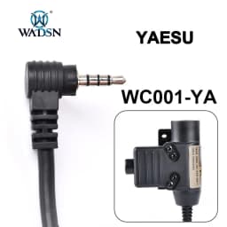 WADSN Military Tactical U94 PTT 7.0 Plug Headset Adapter For COMTAC Earmor Baofeng Kenwood Walkie Talkie Radio Motorola Midland