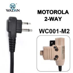 WADSN Military Tactical U94 PTT 7.0 Plug Headset Adapter For COMTAC Earmor Baofeng Kenwood Walkie Talkie Radio Motorola Midland
