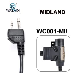 WADSN Military Tactical U94 PTT 7.0 Plug Headset Adapter For COMTAC Earmor Baofeng Kenwood Walkie Talkie Radio Motorola Midland