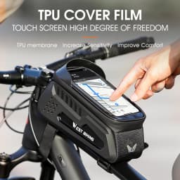 WEST BIKING Waterproof Bicycle Bag Cycling Top Tube Front Frame Bag 7.4 Inches Phone Case Storage Touch Screen MTB Road Bike Bag