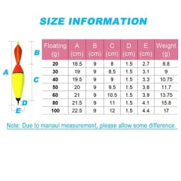 Fishing Floats Eva Spinning Tail Dart Luminous Eye-Catching Night Fishing Float Pesca Bobber 20-100g Sea Rock Fishing Floats