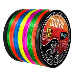 JOSBY Fishing Lines 12 Strands Braided PE 300m 500m 1000m Japan Multifilament  Carp Fly Fishing Wire Strong 12X Weave Pesca