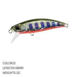 Sinking Minnow 48mm 6.5g Jerkbait Wobbler Fishing Lure 48s Freshwater Hard Bait Bass Trout Pike