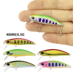 Sinking Minnow 48mm 6.5g Jerkbait Wobbler Fishing Lure 48s Freshwater Hard Bait Bass Trout Pike