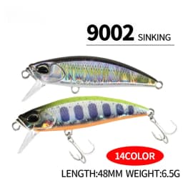 Sinking Minnow 48mm 6.5g Jerkbait Wobbler Fishing Lure 48s Freshwater Hard Bait Bass Trout Pike
