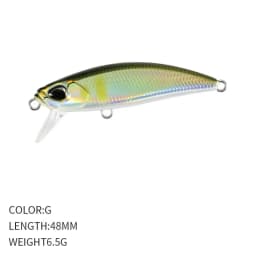 Sinking Minnow 48mm 6.5g Jerkbait Wobbler Fishing Lure 48s Freshwater Hard Bait Bass Trout Pike