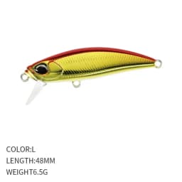 Sinking Minnow 48mm 6.5g Jerkbait Wobbler Fishing Lure 48s Freshwater Hard Bait Bass Trout Pike