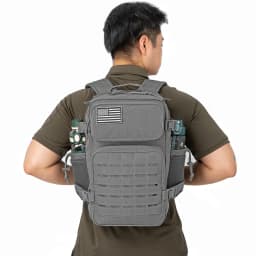 25/45L Women/Men Tactical Backpack School Bag Gym Rucksack Treeking with Dual Cup Holder Camping Equipment Back Pack