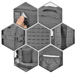 25/45L Women/Men Tactical Backpack School Bag Gym Rucksack Treeking with Dual Cup Holder Camping Equipment Back Pack