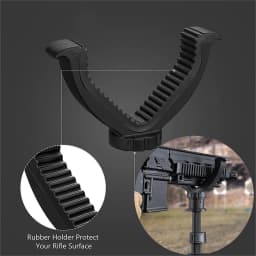 Camera V Yoke Top Rifle Shooting Rest Mount Holder Bracket For Monopod Tripod Hunting Stick with1/4 inch Thread Hunting Shooting