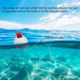7Pcs Fishing Float Fishing Bobbers Snap on Round Bobbers for Fishing Push Button Bobbers Floats 0.5-2.5inch Buoy Floats