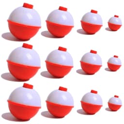 7Pcs Fishing Float Fishing Bobbers Snap on Round Bobbers for Fishing Push Button Bobbers Floats 0.5-2.5inch Buoy Floats