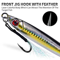 Proberos 1pc Saltwater Jigs Speed Jigging Slow Jigging Pitching Lures, Vertical Jigging Artificial Lures Jigging Lure Fishing Ji