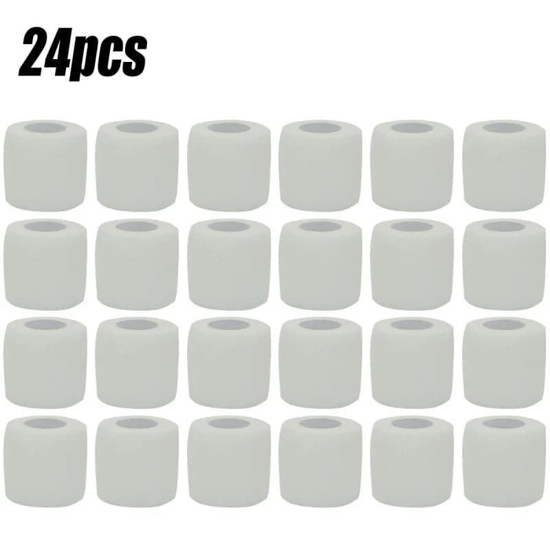 6/12/24Pcs White Sport Self Adhesive Elastic Bandage Wrap Tape Elastoplast For Knee Support Pads Finger Ankle Palm 2.5CM-15CM