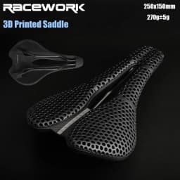 RACEWORK 3D Printed Bike Saddle Short Nose 250x150mm For Road MTB Gravel Bicycle Seat Parts Ultralight Breathable Cycling Saddle