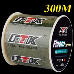FTK 300/500m Invisible Fishing Line Speckle Fluorocarbon Coating Line 0.14mm-0.50mm 4.13LB-34.32LB Super Strong Spotted Line