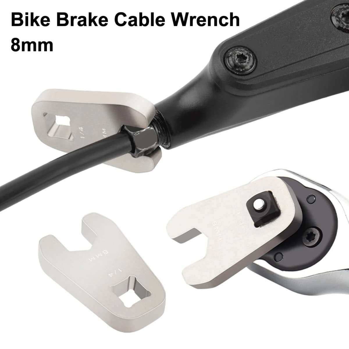 8mm Replacement Bullhorn Crowfoot Wrench Bike Disc Brake Cable Wrench for Ratchet Torque Wrench Head 1/4" Torque Wrench