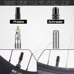 BUCKLOS Bicycle Tubeless Valve 40/44/55/60/80/100MM Bike Valve Cap Bicycle Valves Adapter F/V To A/V Road Bike Presta Valves