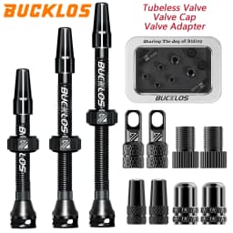 BUCKLOS Bicycle Tubeless Valve 40/44/55/60/80/100MM Bike Valve Cap Bicycle Valves Adapter F/V To A/V Road Bike Presta Valves