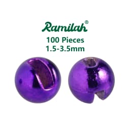 100 Pieces 32 Colors 1.5-3.5mm Slotted Tungsten Beads for Fly Tying