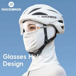 ROCKBROS Bicycle Cap Ice Silk UPF50+ Cycling Face Mask Hood Balaclava Breathable Outdoor Sport Hiking Bike UV Light-change Scarf