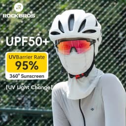 ROCKBROS Bicycle Cap Ice Silk UPF50+ Cycling Face Mask Hood Balaclava Breathable Outdoor Sport Hiking Bike UV Light-change Scarf