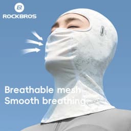ROCKBROS Bicycle Cap Ice Silk UPF50+ Cycling Face Mask Hood Balaclava Breathable Outdoor Sport Hiking Bike UV Light-change Scarf