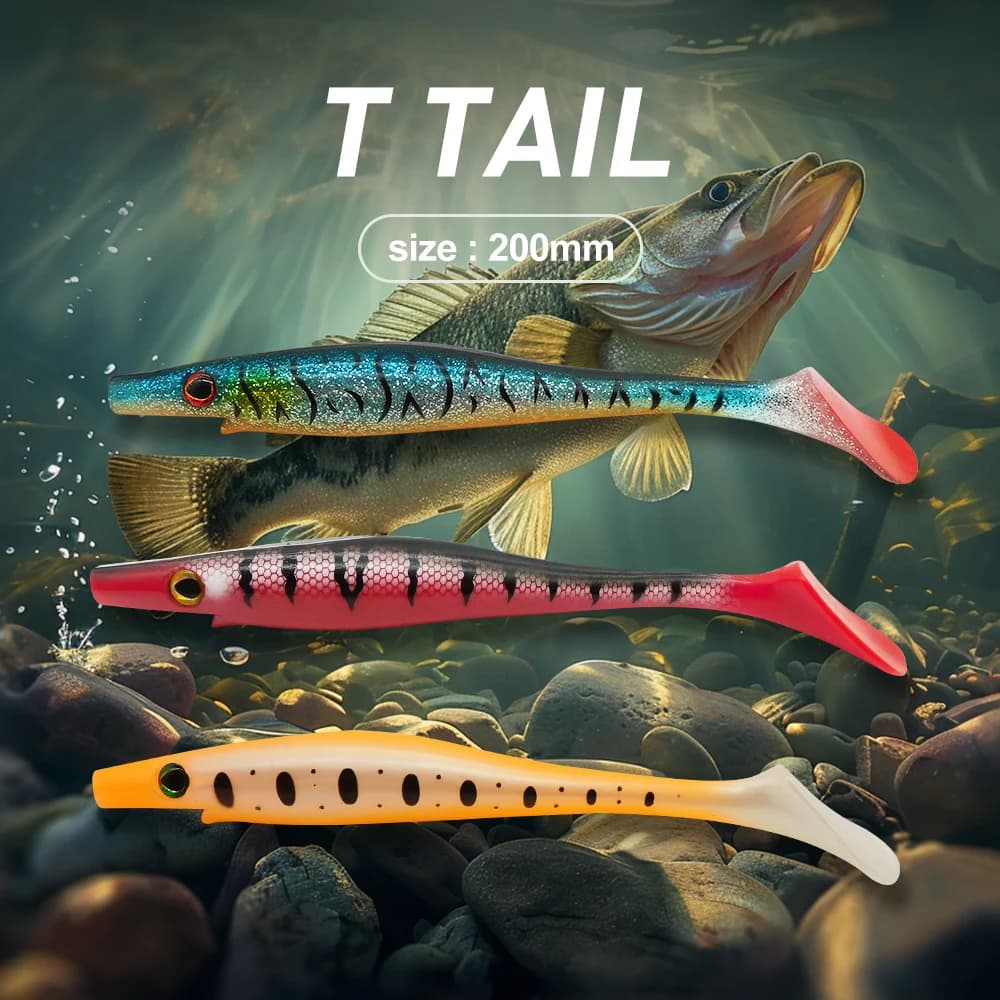 ESFISHING Fishing Lures Big Hog Shad 150mm Soft lure Swimbait Carp Fishing Artificial bait For Perch Pike Bass