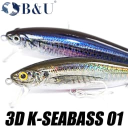 B&U 80mm Sinking Minnow Hard Lure Jerkbait Saltwater Long Casting Distance Fishing Lures Sea Artificial Bait Wobblers Sea Bass