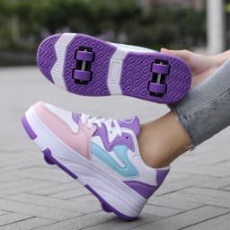 Children's Outdoor Sports Roller Skates Shoes Single Row Wheel kids Sliding Shoes four-Wheel for boys and grils