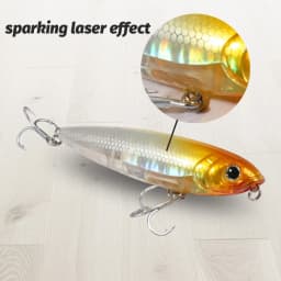 Floating Pencil Bait 17.5g 10cm Topwater Walk The Dog Fishing Lure 3D Swimbait Hook Popper Pesca Wobbler Minnow Rattle Cranbait