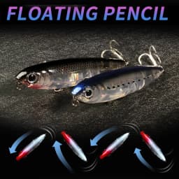 Floating Pencil Bait 17.5g 10cm Topwater Walk The Dog Fishing Lure 3D Swimbait Hook Popper Pesca Wobbler Minnow Rattle Cranbait