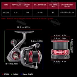 SeaKnight Brand SLARDAR BB C3000S Squid Fishing Dual-Handle Spinning Reel 5.2:1 Low Gear Ratio Anti-corrosive Saltwater Fishing