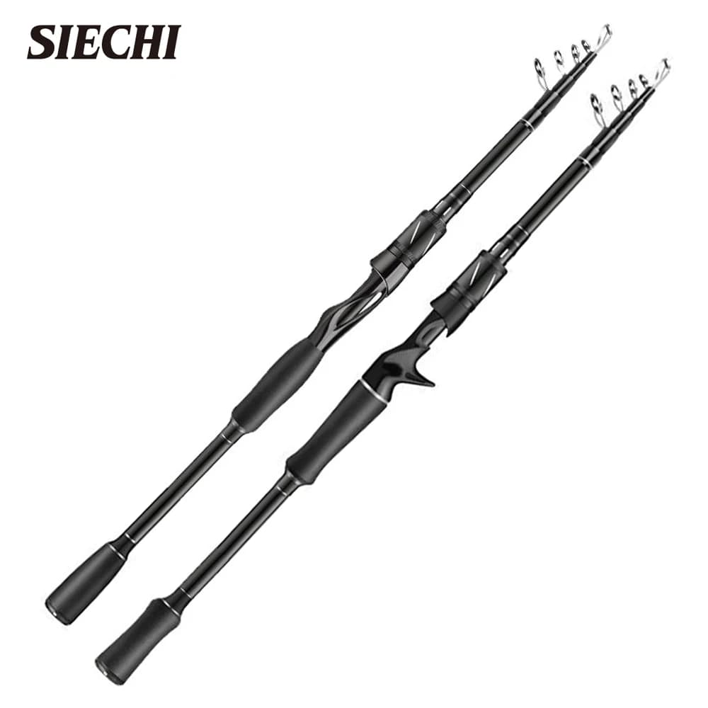 SIECHI Carbon Fiber Spinning Rod Telescopic Fishing Rod 1.8M 2.1M 2.4M 2.7M Casting Lure Feeder Rod Super Hard Carp Fishing Pole