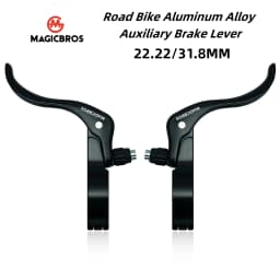MAGICBROS Bike Brake Levers 22.2/31.8mm for MTB/Road/Fixie Bicycle, Ergonomic Dual-Control Bicycle Handlebar Bicycle Accessories