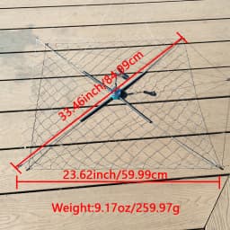 1pc anti Bite Wire Crab Cage, Underwater Elastic Shrinkage Fishing Net, 60cm Diameter, Professional Underwater Fishing equipment