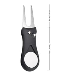 1PCS Foldable Golf Divot Repair Tool with Ball Marker - Switchblade Style Pitch Fork & Groove Cleaner Portable Golf Accessories