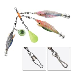 New 10pcs 1-2-3-Way Fishing Snap Connector 6#/8#/10# Stainless Steel Luminous Fishing Pin Connector Barrel Swivels Tackle