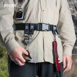 Booms Fishing FB2 Multi-function Nylon Belt Rod Holder Portable Pole Inserter Fishing Rod Pesca Rack Quick Belt Holder Inserting
