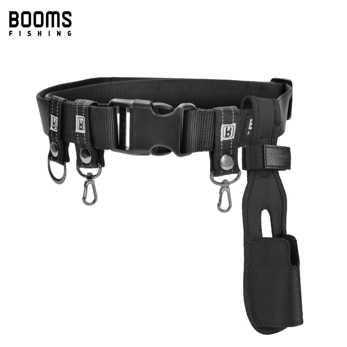 Booms Fishing FB2 Multi-function Nylon Belt Rod Holder Portable Pole Inserter Fishing Rod Pesca Rack Quick Belt Holder Inserting