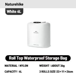 Naturehike Rolled Storage Bag Outdoor Travel Hiking Lightweight Waterproof Vacuum Compression Dispenser Bags Portable Organizer