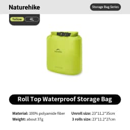 Naturehike Rolled Storage Bag Outdoor Travel Hiking Lightweight Waterproof Vacuum Compression Dispenser Bags Portable Organizer
