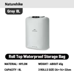 Naturehike Rolled Storage Bag Outdoor Travel Hiking Lightweight Waterproof Vacuum Compression Dispenser Bags Portable Organizer